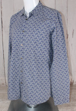 Paul Smith Jeans Blue Floral Print Shirt Long Sleeve Button Up Slim Fit Large