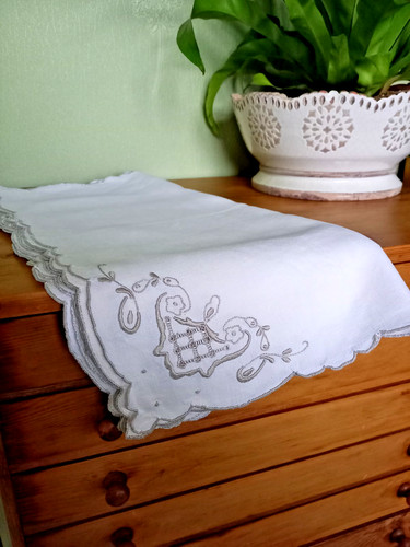 Vintage set six linen - vintage, of