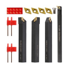 4Set Lathe Turning Holder 12mm Shank Boring Bar +Carbide Inserts Cutting Tools