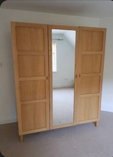 Habitat Radius 3 Door Solid Oak Wardrobe