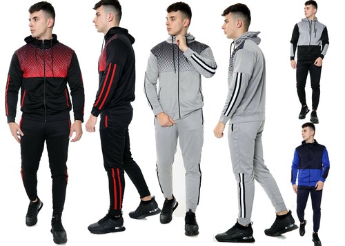 Mens tracksuit 2pcs - hooded, set