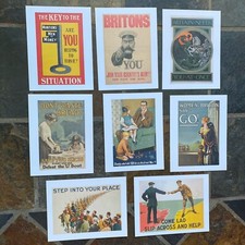 8x A4 World War 1 Vintage High