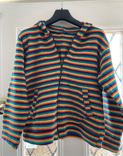 Rainbow striped hoodie