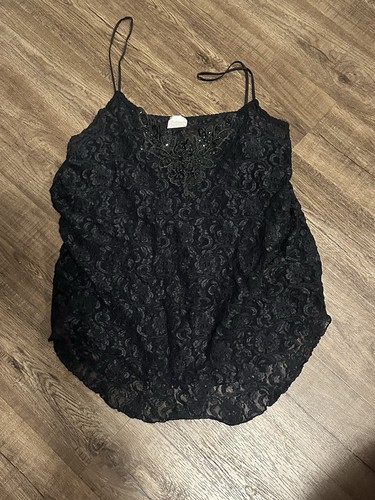 Vintage lace slip - vintage, sequin
