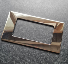 Brushed Chrome / Stainless Steel Single Surround Wall Plate Frame – Modern