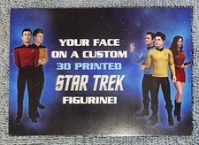 RARE 2014 Houston Wondercon Cubify  Promo Card  ref Star Trek 3D Figure  SDCC
