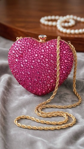 Sparkly hot pink - sparkly, heart