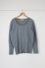 Celtic Clothing Womens L Blue 100% Lambswool Pullover Winter Heavy Knit Jumper