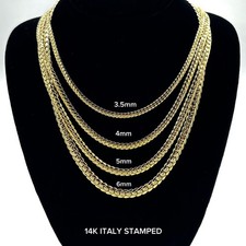 14K ITALY Gold Men's Women's Miami Cuban Link Luxury Quality Chain Necklace