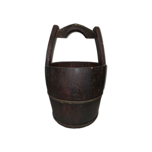 Wooden well bucket - well,