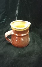 Hand Made Brown & Yellow Jug 3