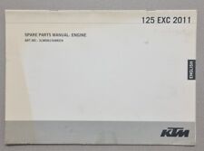 GENUINE USED CONDITION KTM 125 EXC ENDURO SPARE PARTS MANUAL ENGINE 2011 MODEL