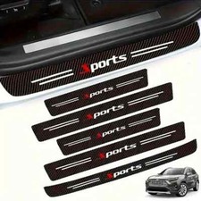 5pcs Carbon Fiber Car Door Plate Sill Scuff Cover Anti Scratch Sticker-Protector