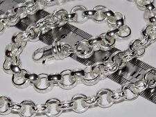Sterling Silver Men's Gent's Heavy Patterned Belcher Chain 22 inch