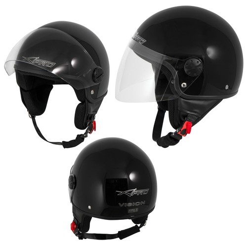 Open face jet helmet moped - open,