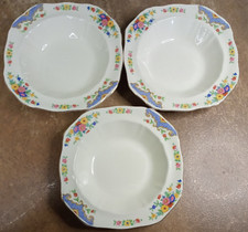 Set of Three,Vintage 1930s, Alfred Meakin, 'Newbury' Pattern, 17cm Dessert Bowls