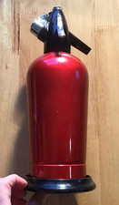 Vintage 1970s BOC Sparklets Soda Syphon Red Made In England Canister