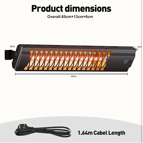 Wall mounted infrared patio - mounted,