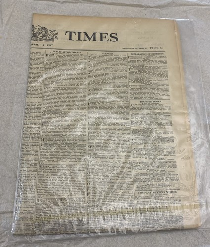 The times newspaper 14th april - 14th,