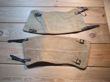 Vintage British Army 37 Pattern Canvas Gaiters Anklets Size 3 Navy Military 1708