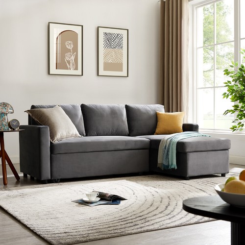 Sofa bed pull out velvet - bed,