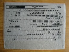 1/2 x Letraset Sheet Upper Case FUTURA MEDIUM 24pt 5.9mm Sheet 1874  (bb)
