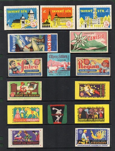 Cheese labels all - , different