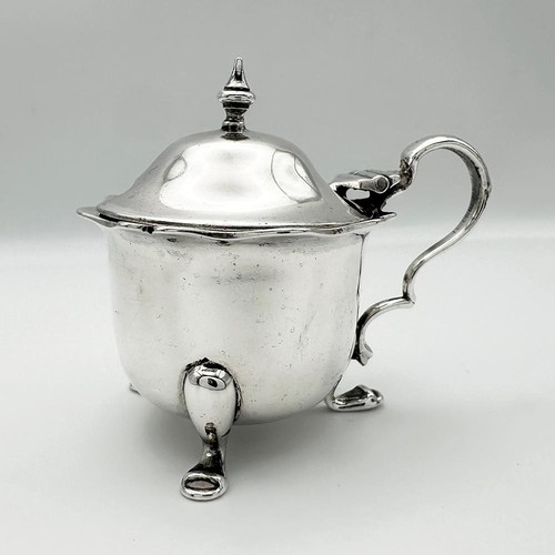 Edwardian mustard pot - pot, sterling