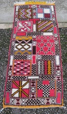 Vintage Moroccan Berber Piled Rug. 154cm X 70cm.