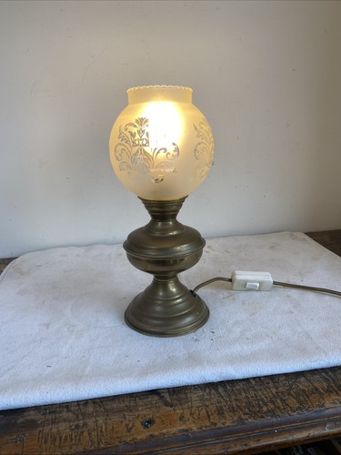 Vintage brass oil lamp - vintage,