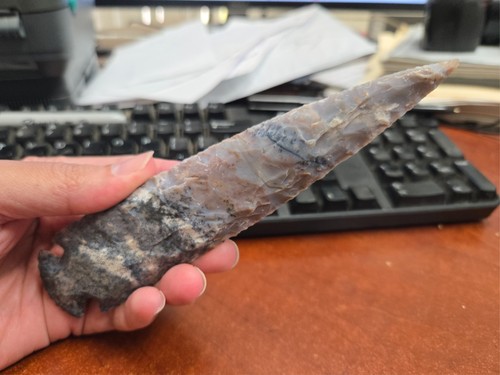 Agate stone spearhead - agate,