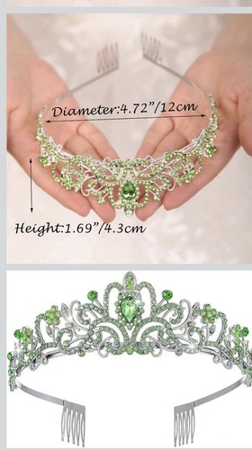 Green emerald crown - green, tiara