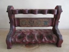 Antique 1920s Carved Wooden Pipe Stand Rack (with Armorial Crests)