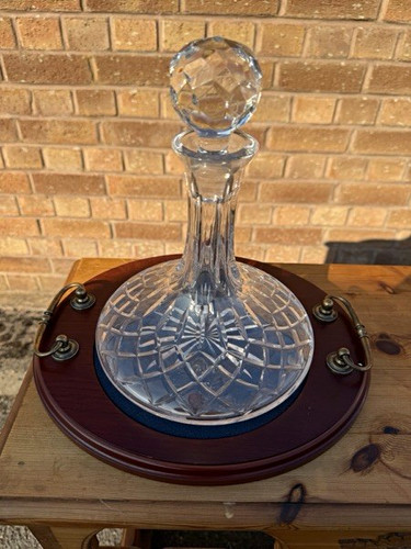 Glass decanter clear round - decanter,