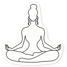 'Lotus Pose' Clear Sticker
