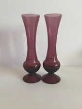 Pair vintage amethyst purple - pair,