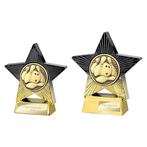 Ten pin bowling trophies - ten,