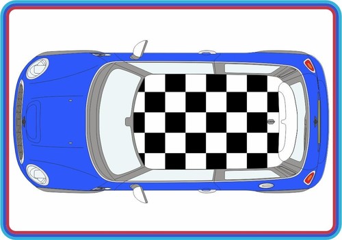 Chequered roof decals graphics - roof,