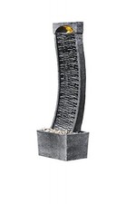 Teamson Home Garden Water Feature with LED Lights and Pump, Large Garden Water