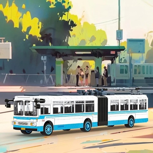 Trackless bus model building - trackless,