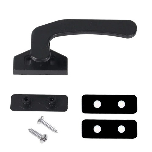 Window black lever latch lock - black,