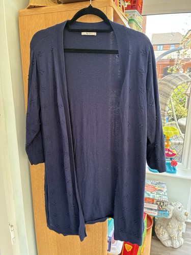 Navy long cardigan shrug - tu,, navy,
