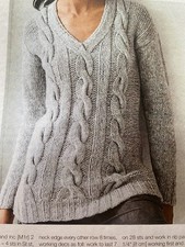 ARAN HAND KNITTED V NECK