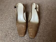 Tan Crocodile Court  Shoe