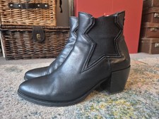 Russell & Bromley Black Leather Boots. Size 39