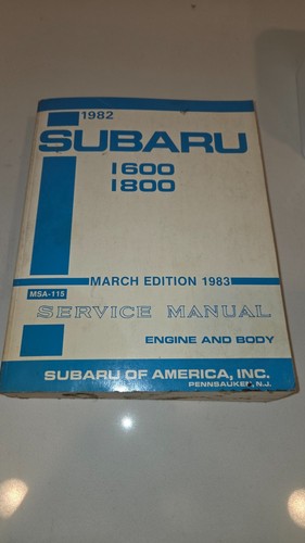 Subaru 1600 1800 - , service