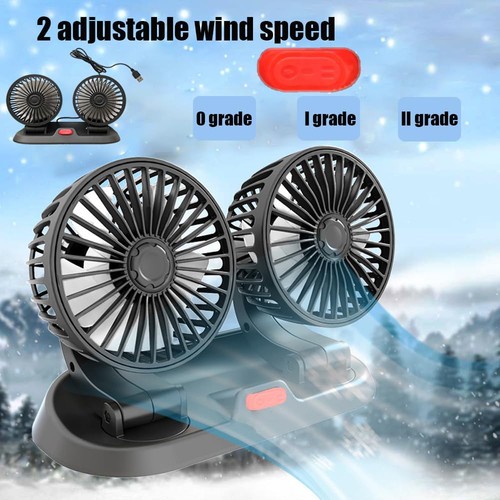 Dual head car fan - fan, portable