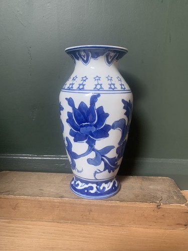 Large blue and white