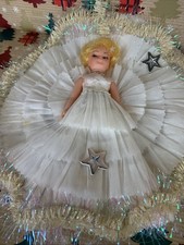 Vintage  Christmas Tree Decoration 2 Angels large   10 inches across