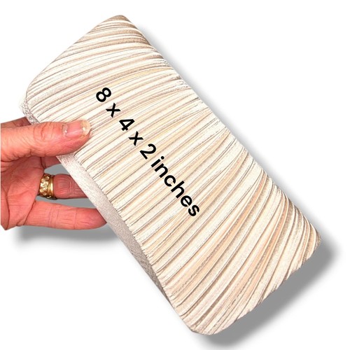 Beige cream clutch bag